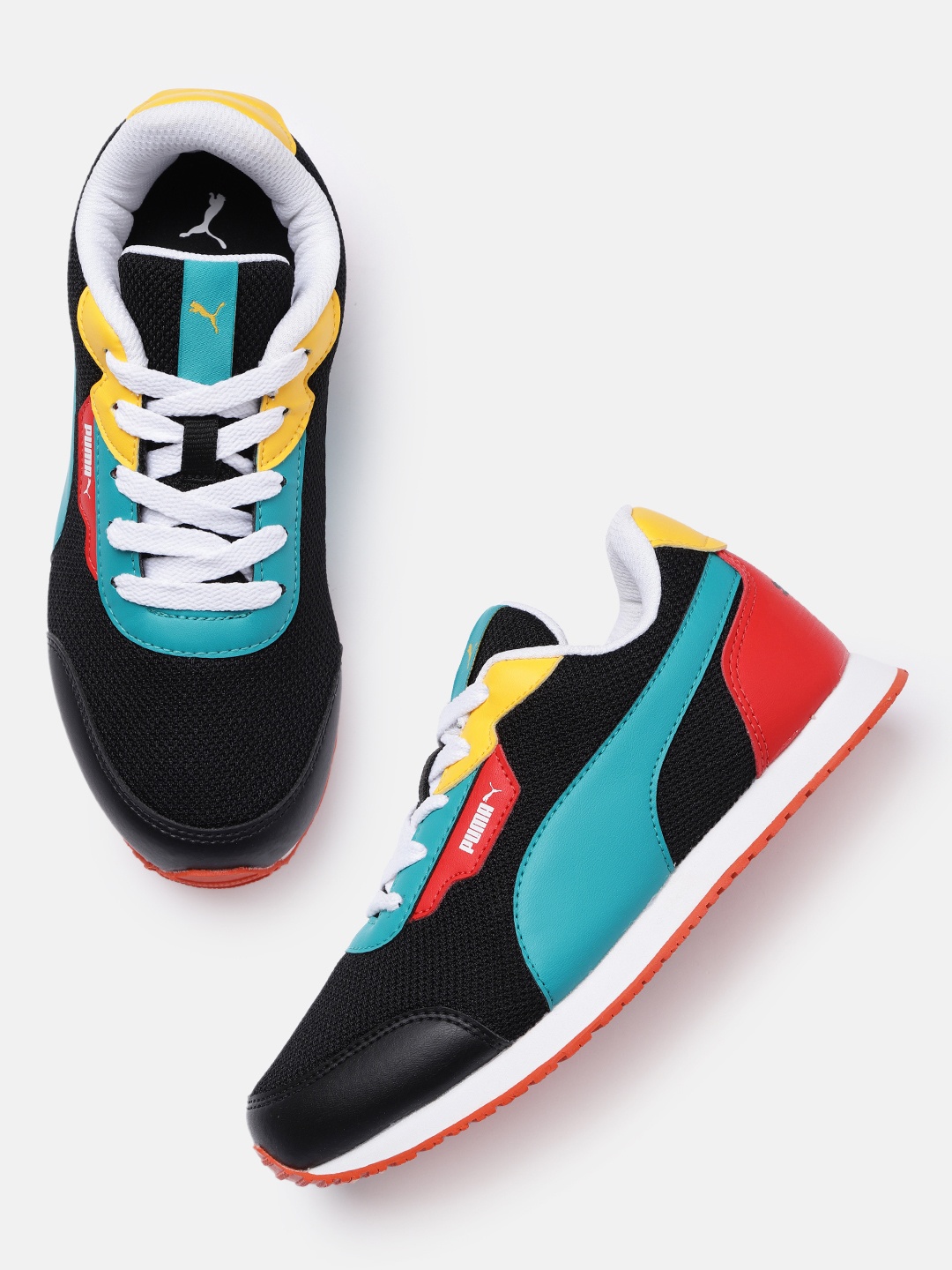 

Puma Kids Axel Colourblocked Sneakers, Black