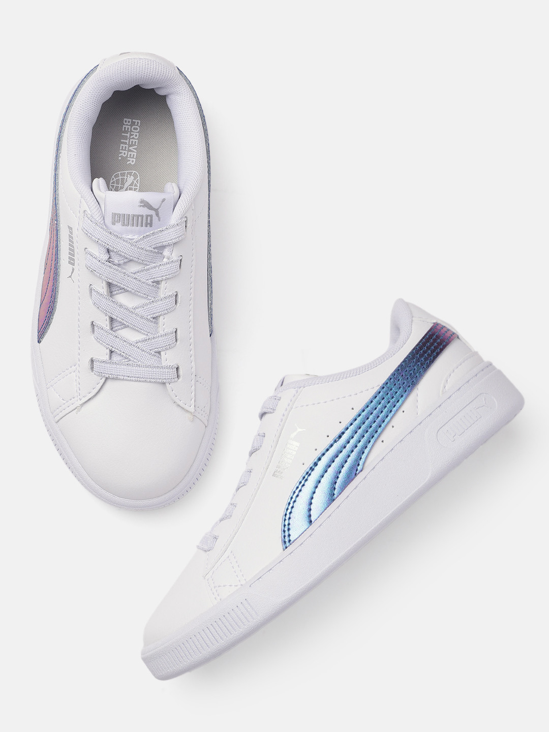 

Puma Girls White Vikky3 Bioluminescence AC Slip-On Sneakers