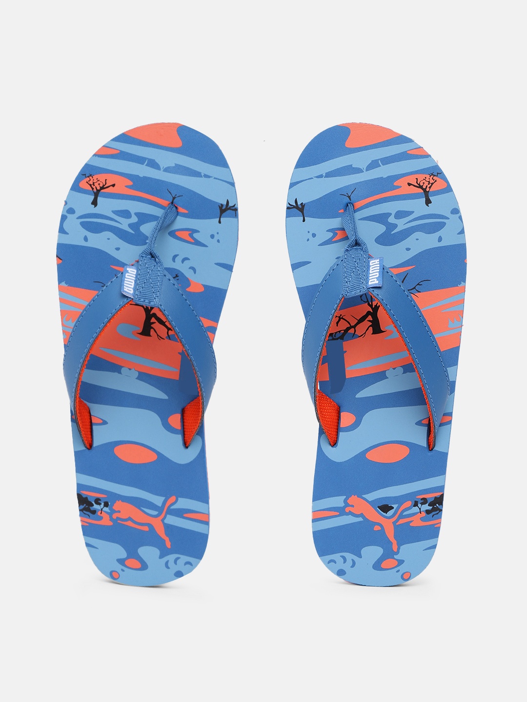 

Puma Kids Jimmy Printed Thong Flip-Flops, Blue