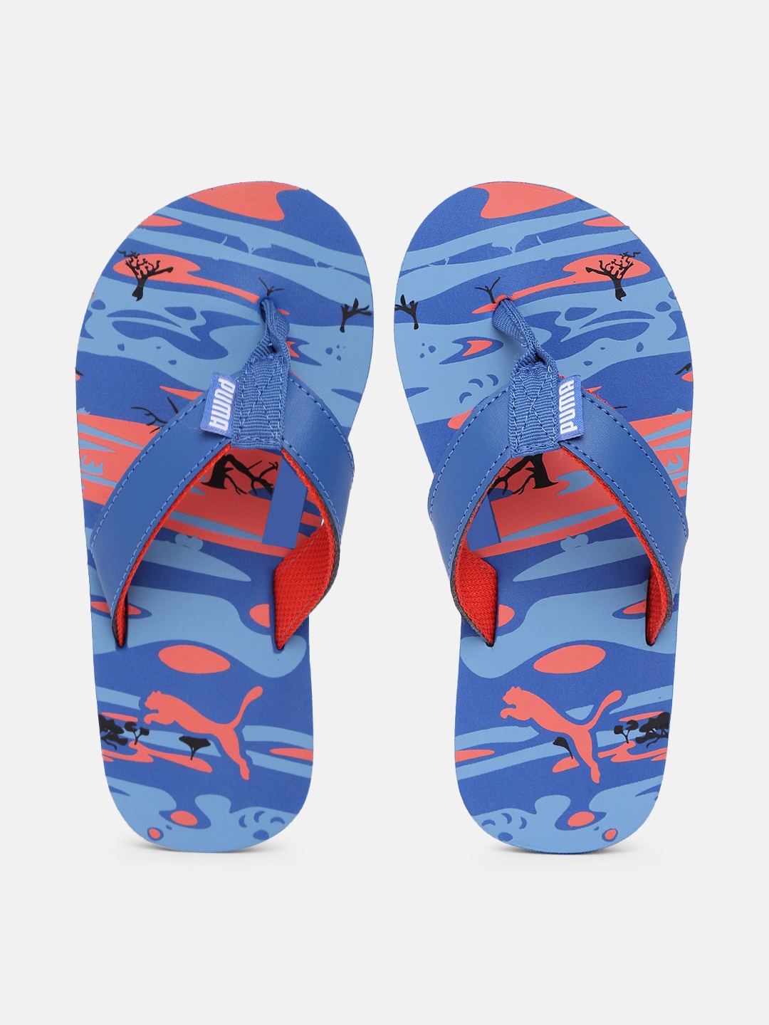 

Puma Kids Jimmy Printed Thong Flip-Flops, Blue