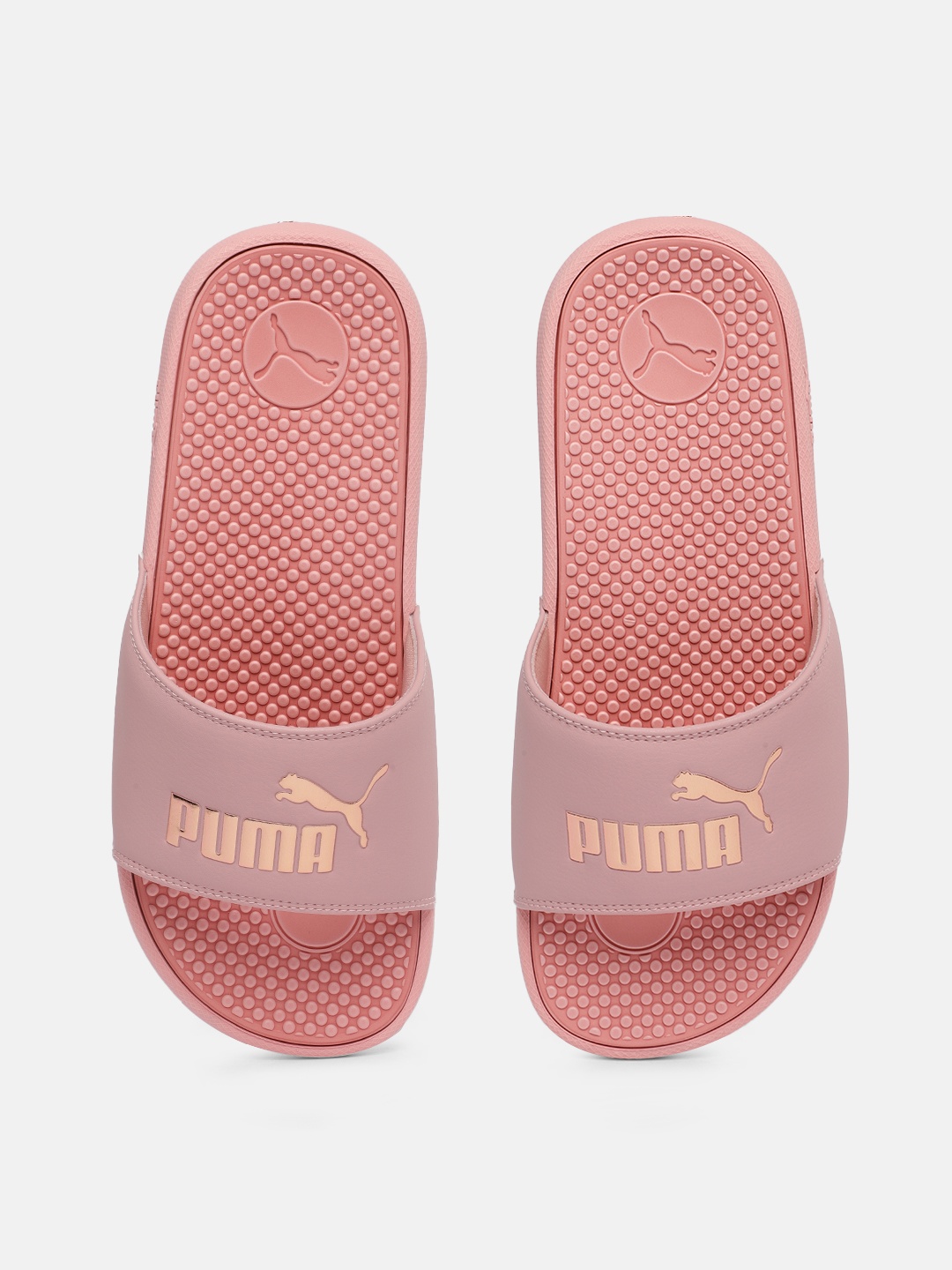 

Puma Unisex Kids Nude Pink Cool Cat Brand Logo Print Sliders