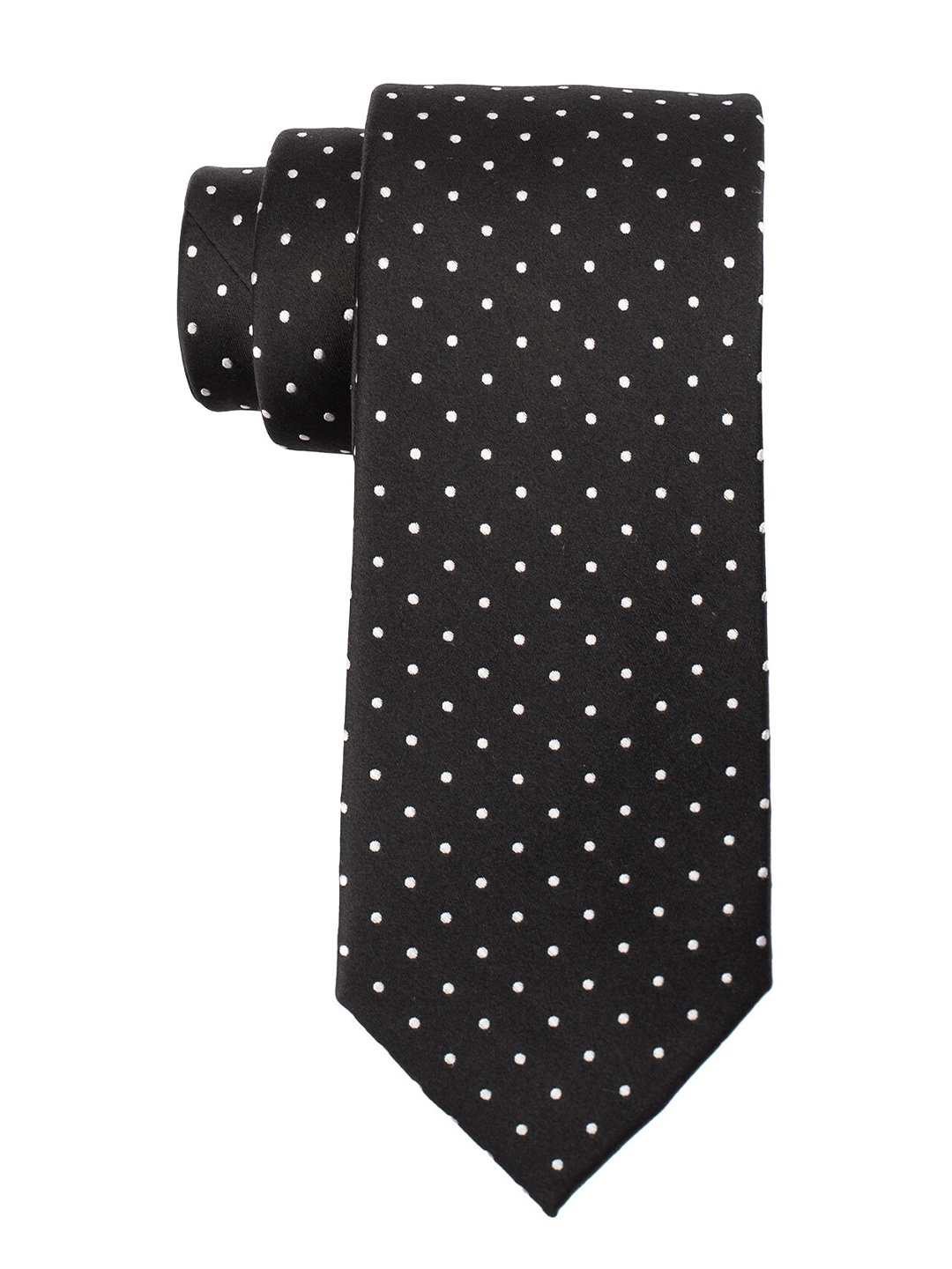 

The Tie Hub Men Black & White Printed Broad Tie