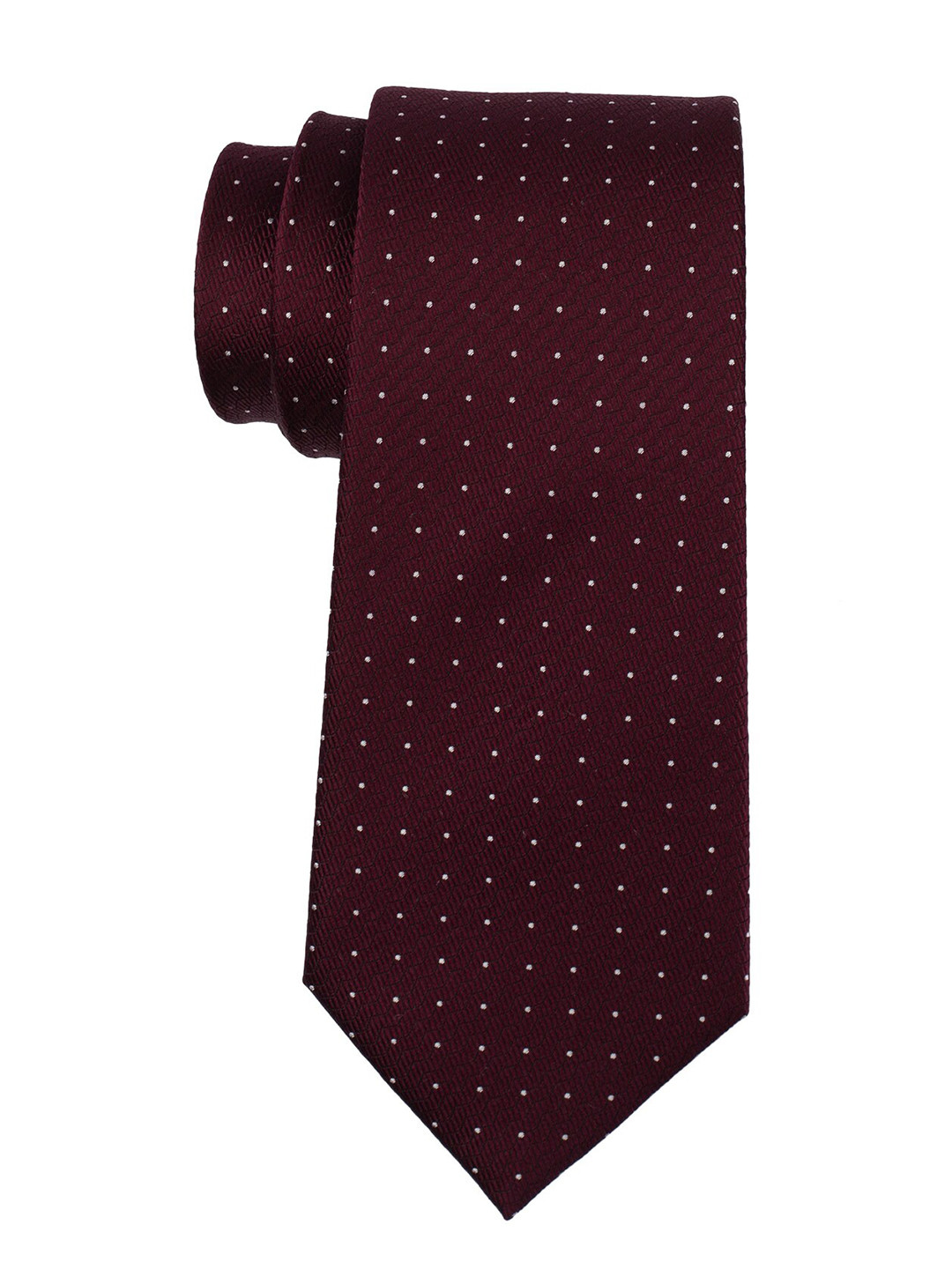 

The Tie Hub Men Maroon & White Printed Broad Tie