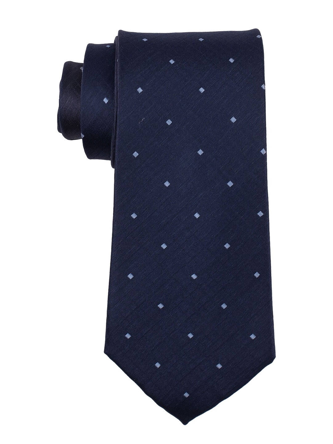 

The Tie Hub Men Navy Blue & White Printed Broad Tie