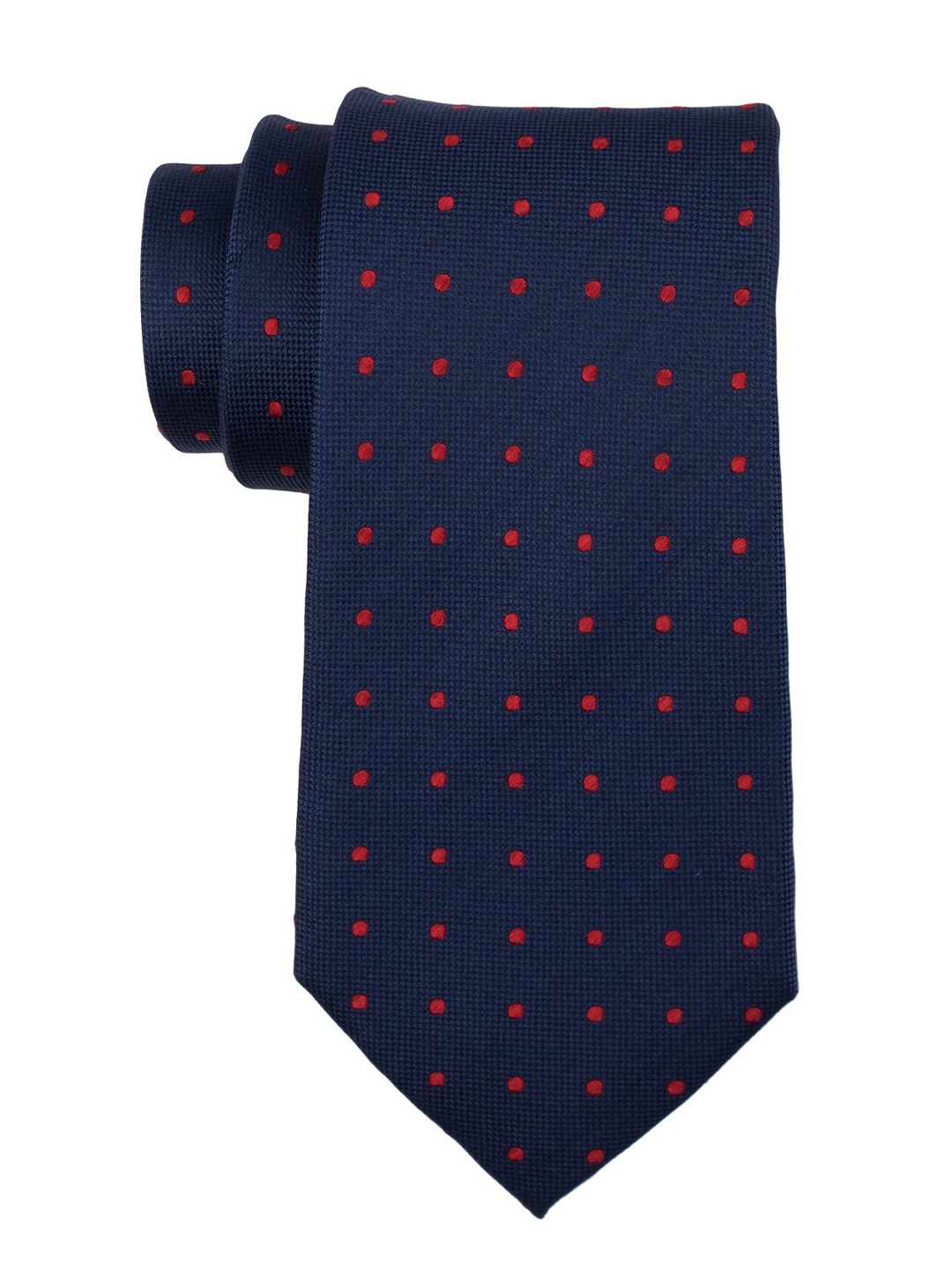 

The Tie Hub Men Navy Blue & Red Printed Broad Tie