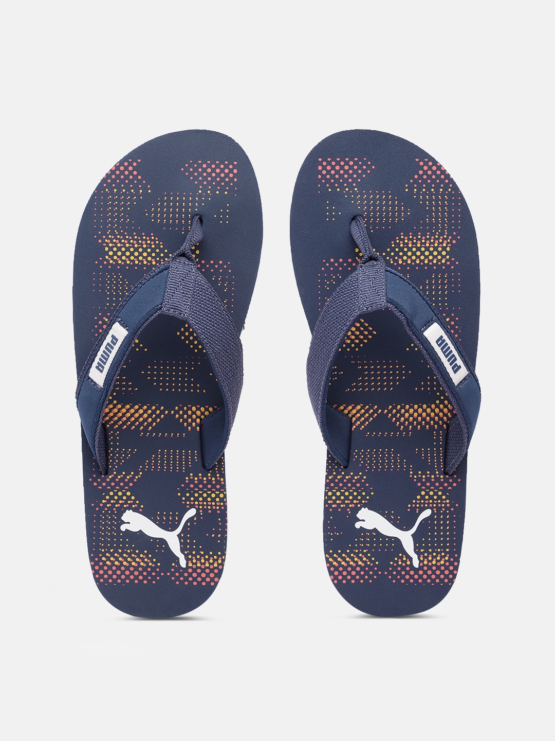 

Puma Unisex Navy Blue Abstract Printed Thong Flip-Flops