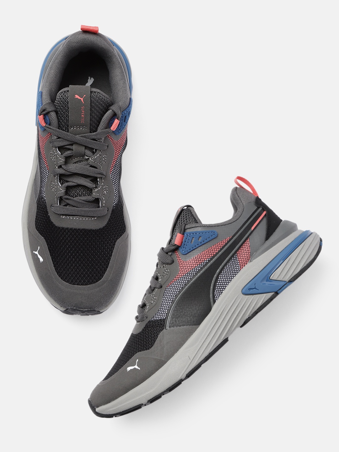 

Puma Unisex Grey Supertec SoftFoam Sneakers