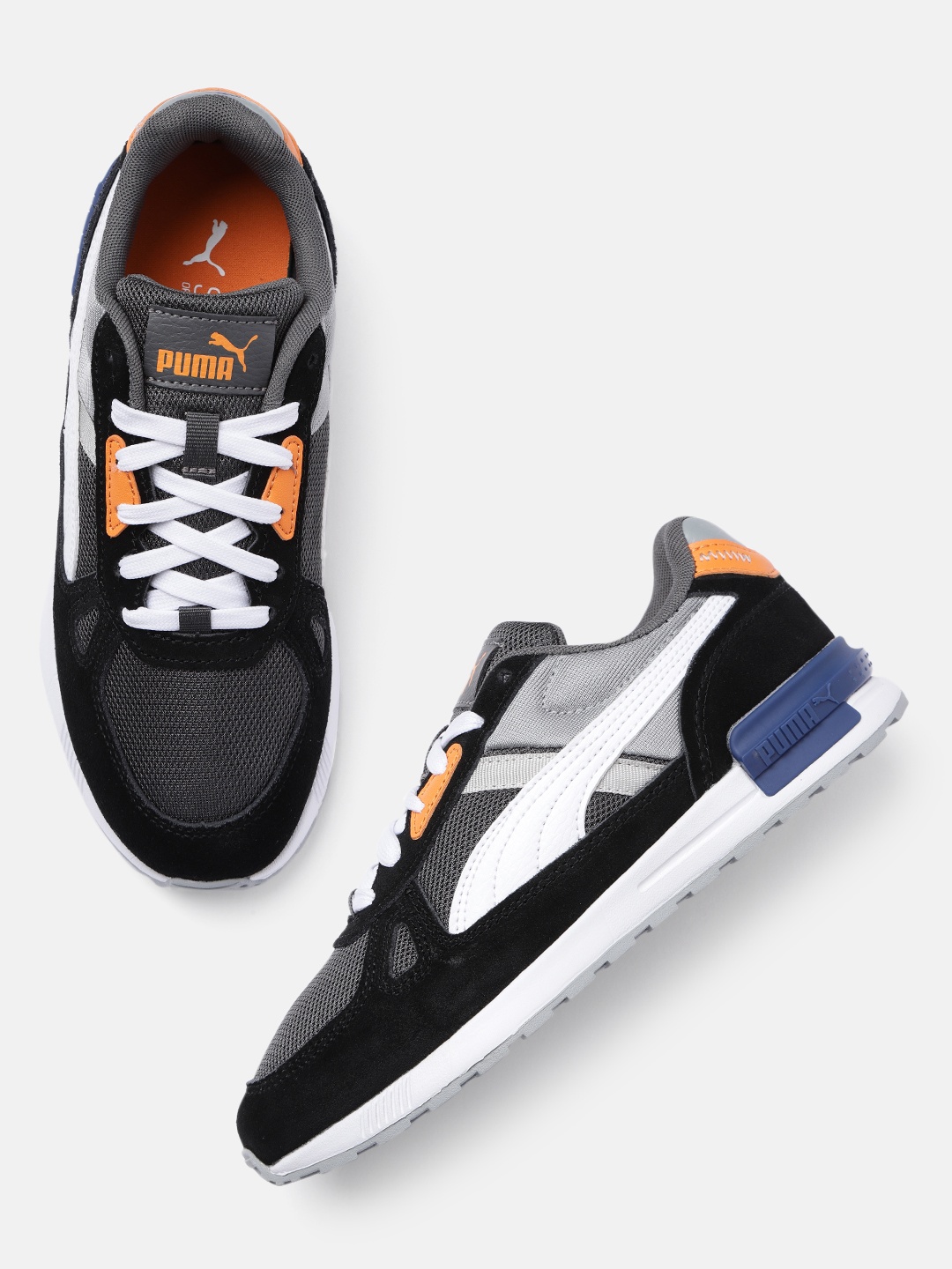 

Puma Unisex Grey & Black Colourblocked Graviton Pro SoftFoam Sneakers