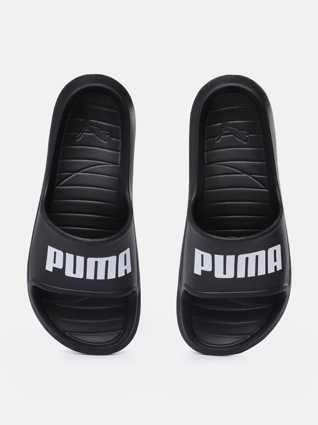 

Puma Unisex Black Divecat V2 Lite Brand Logo Print Sliders