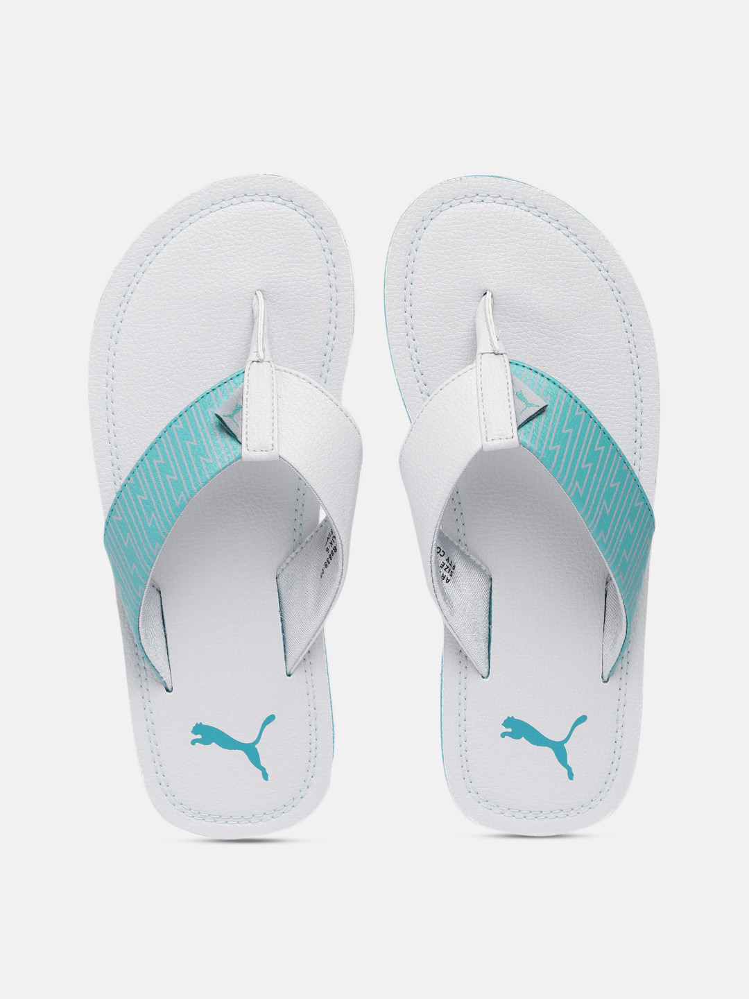 

Puma Men Grey & Blue Printed Costa Thong Flip-Flops