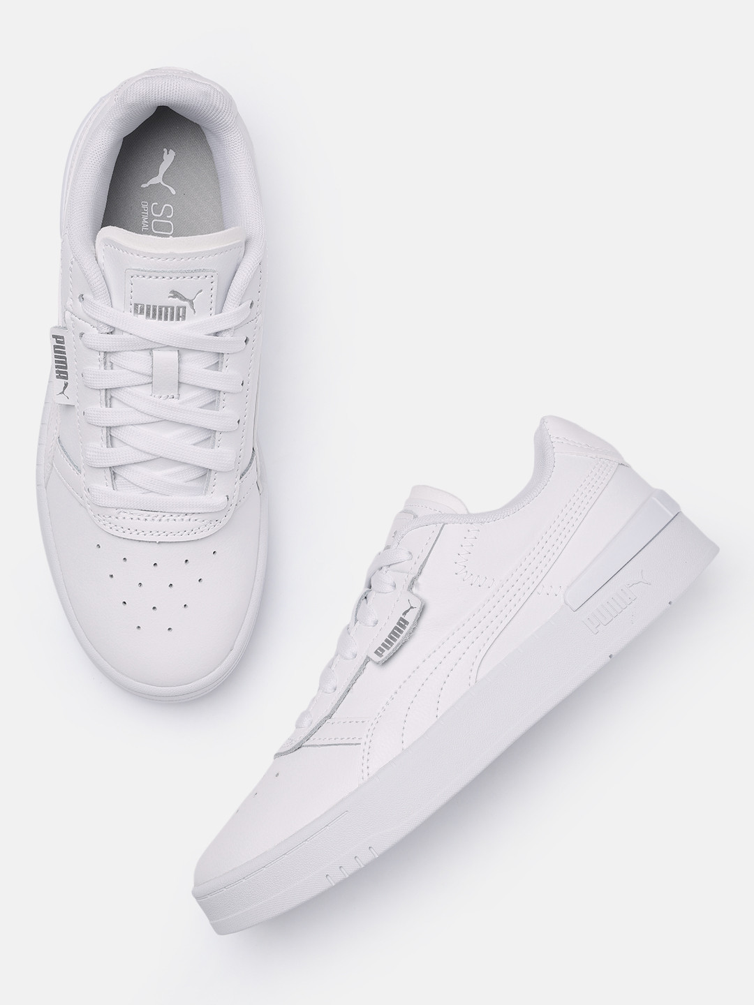 

Puma Unisex White Classico Leather Sneakers