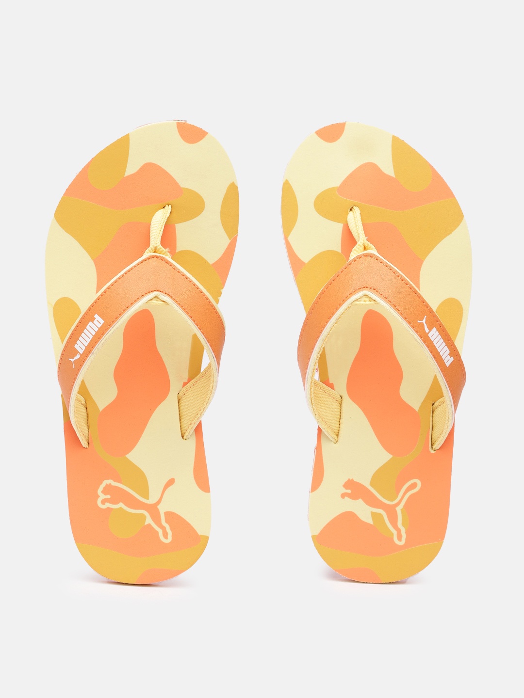 

Puma Unisex Orange Abstract Printed Thong Flip-Flops