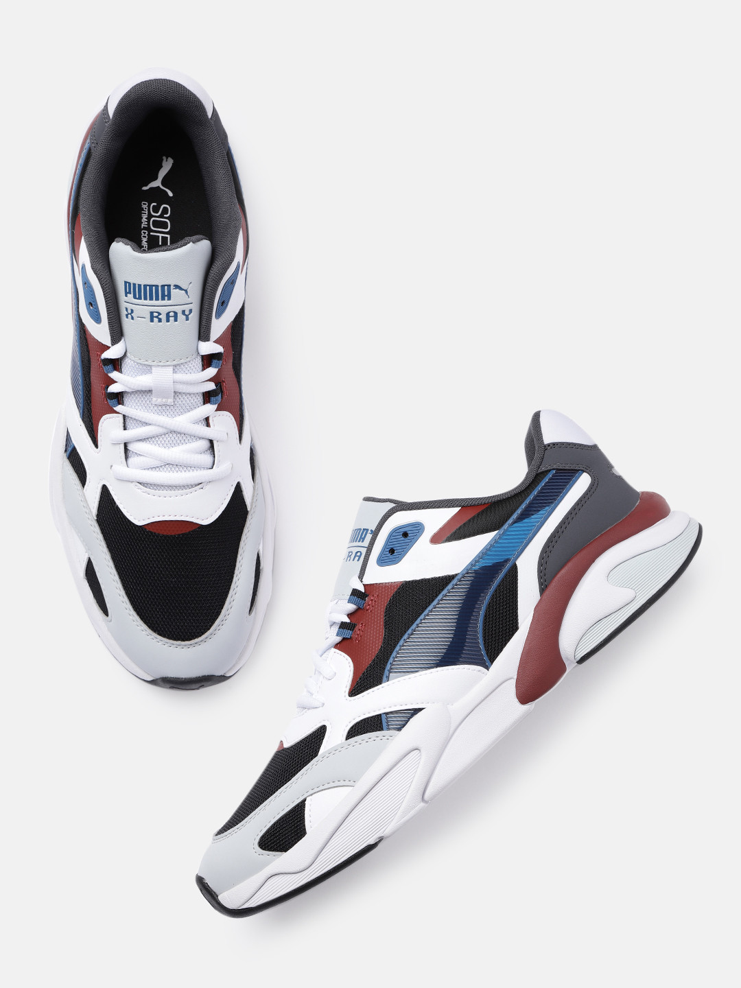

Puma Unisex White Colourblocked Regular X-Ray Lite Millenium Casual Sneakers