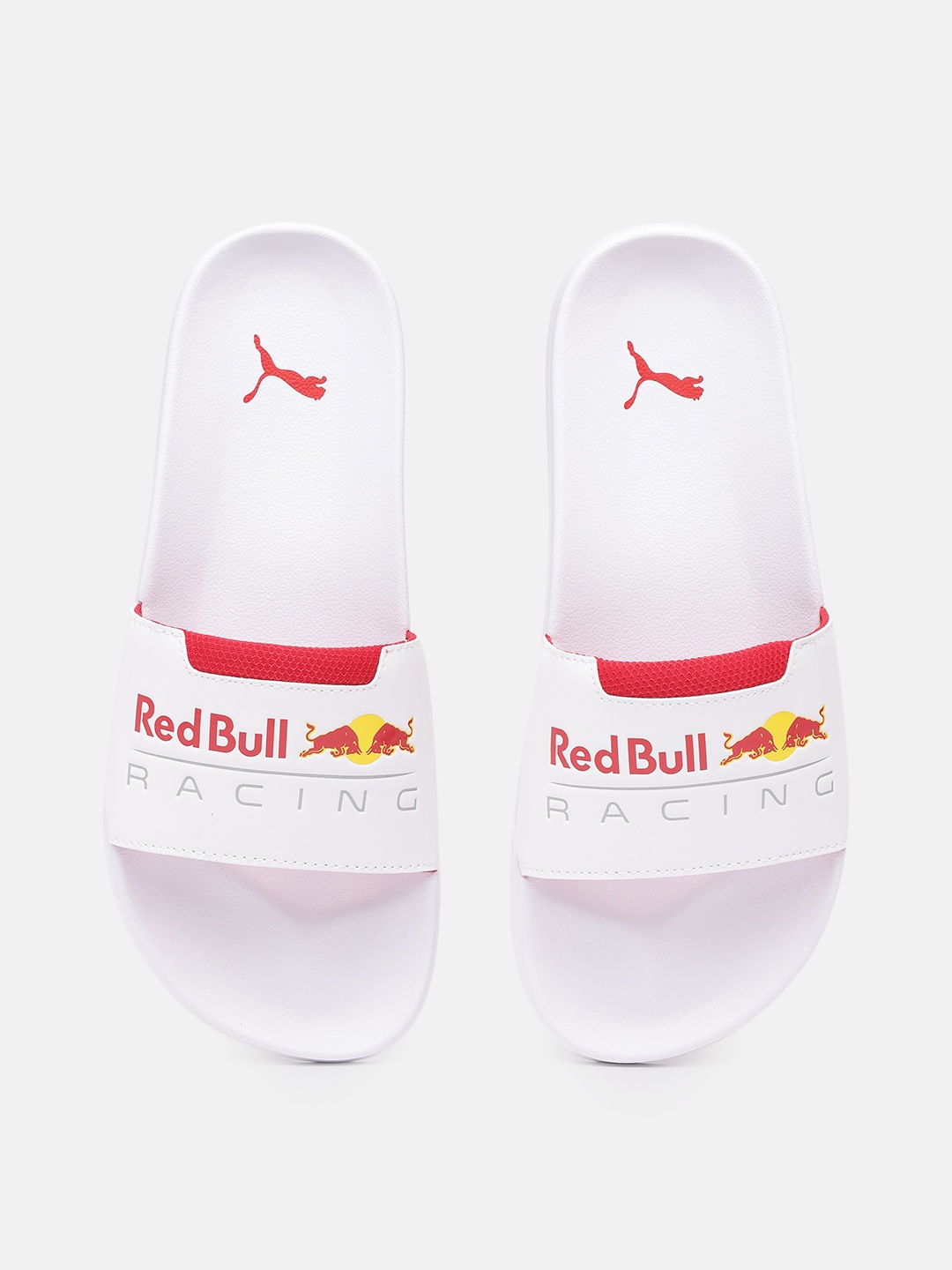 

Puma Unisex White & Red Printed Red Bull Racing Leadcat 2.0 Sliders