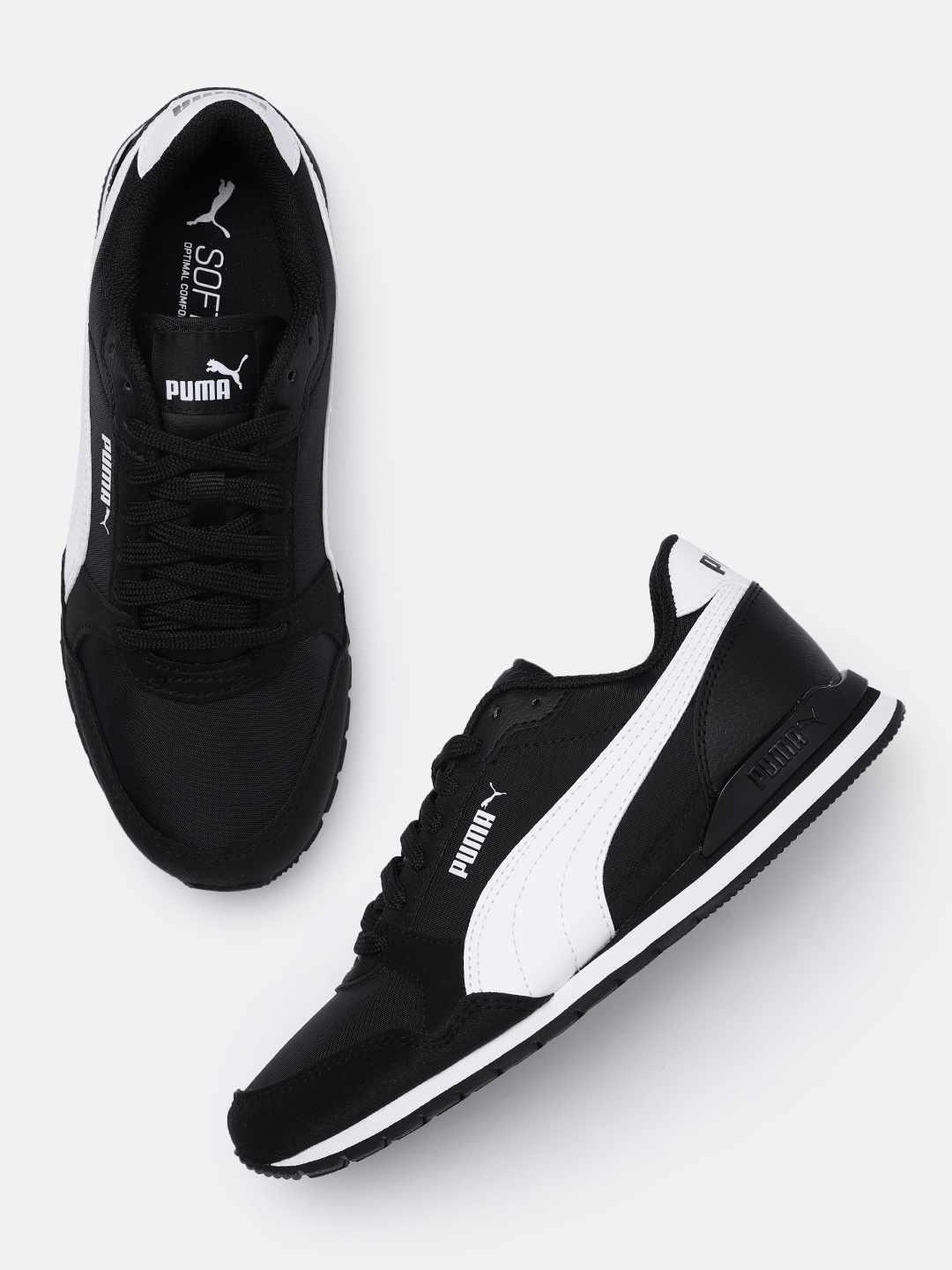 

Puma Unisex Black & White Colourblocked ST Runner v3 NL Sneakers
