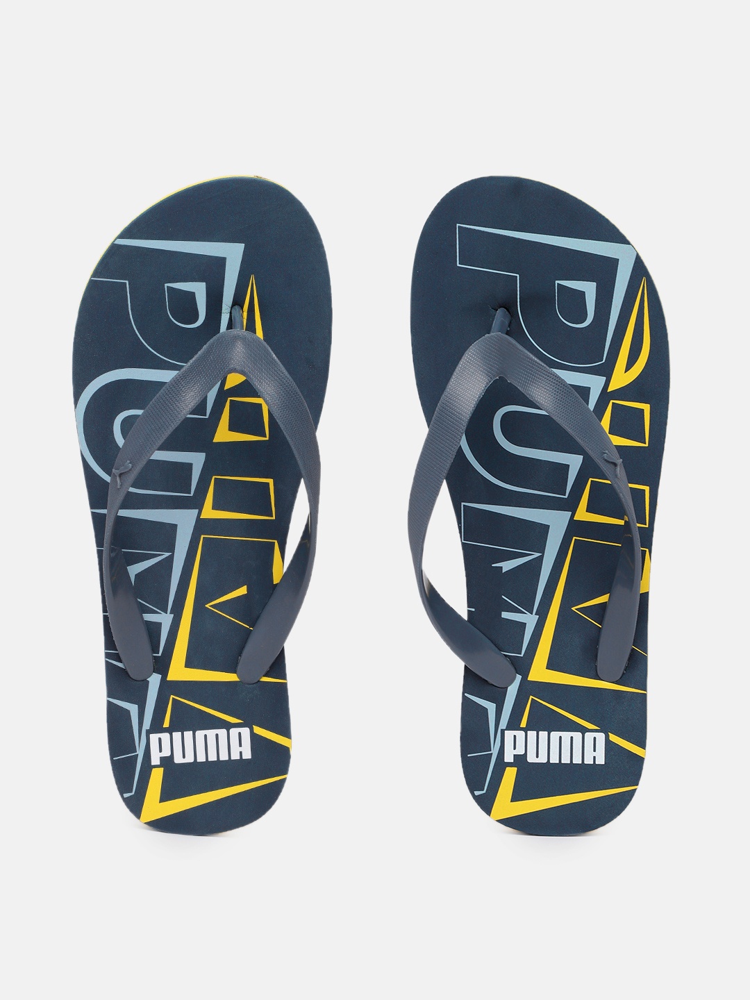 

Puma Men Grey Brand Logo Printed Thong Flip-Flops