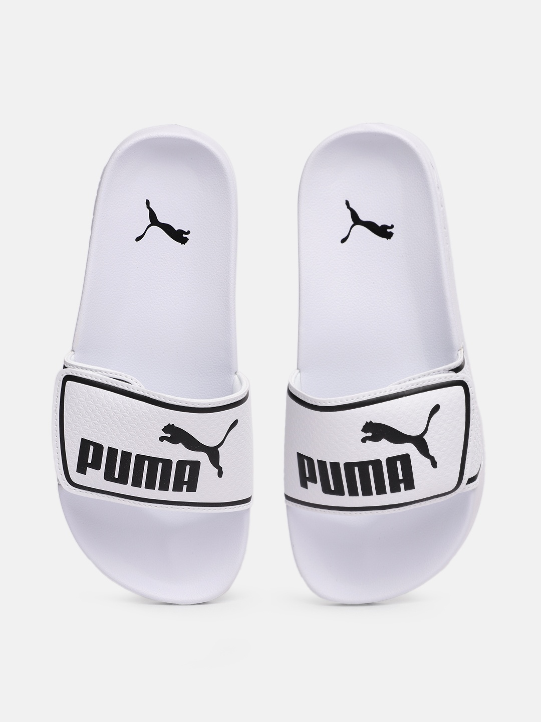 

Puma Unisex White & Black Printed Sliders