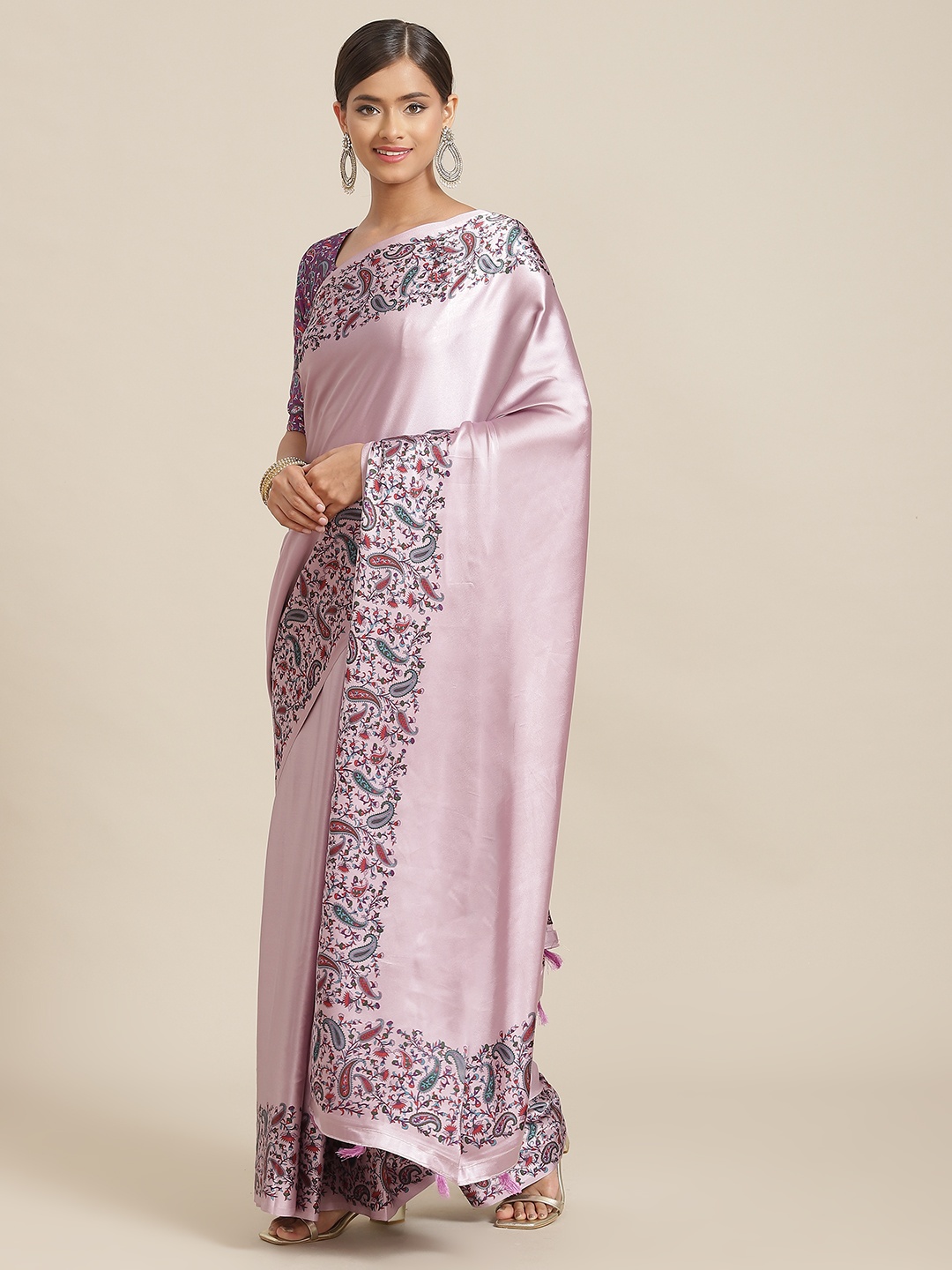 

Kalista Lavender Paisley Saree