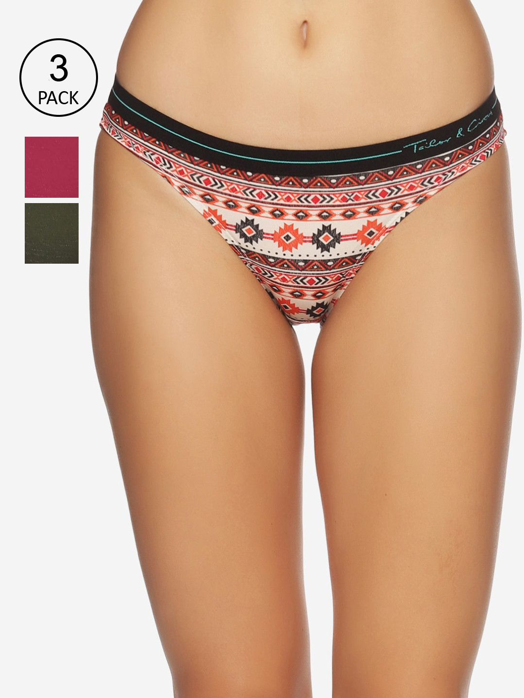 

Tailor & Circus Women Pack Of 3 Assorted Basic Briefs