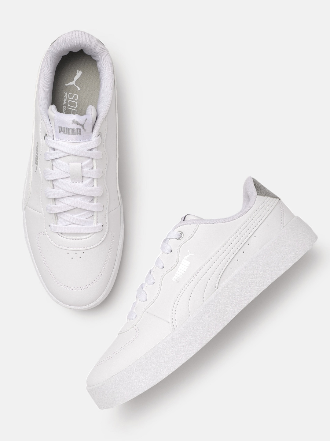 

Puma Women White Skye Clean Distressed Sneakers