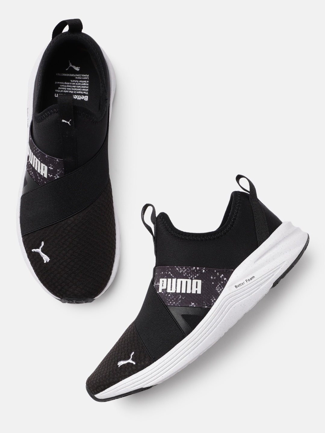 

Puma Women Black Better Foam Prowl Slip-On Snake Training Shoes