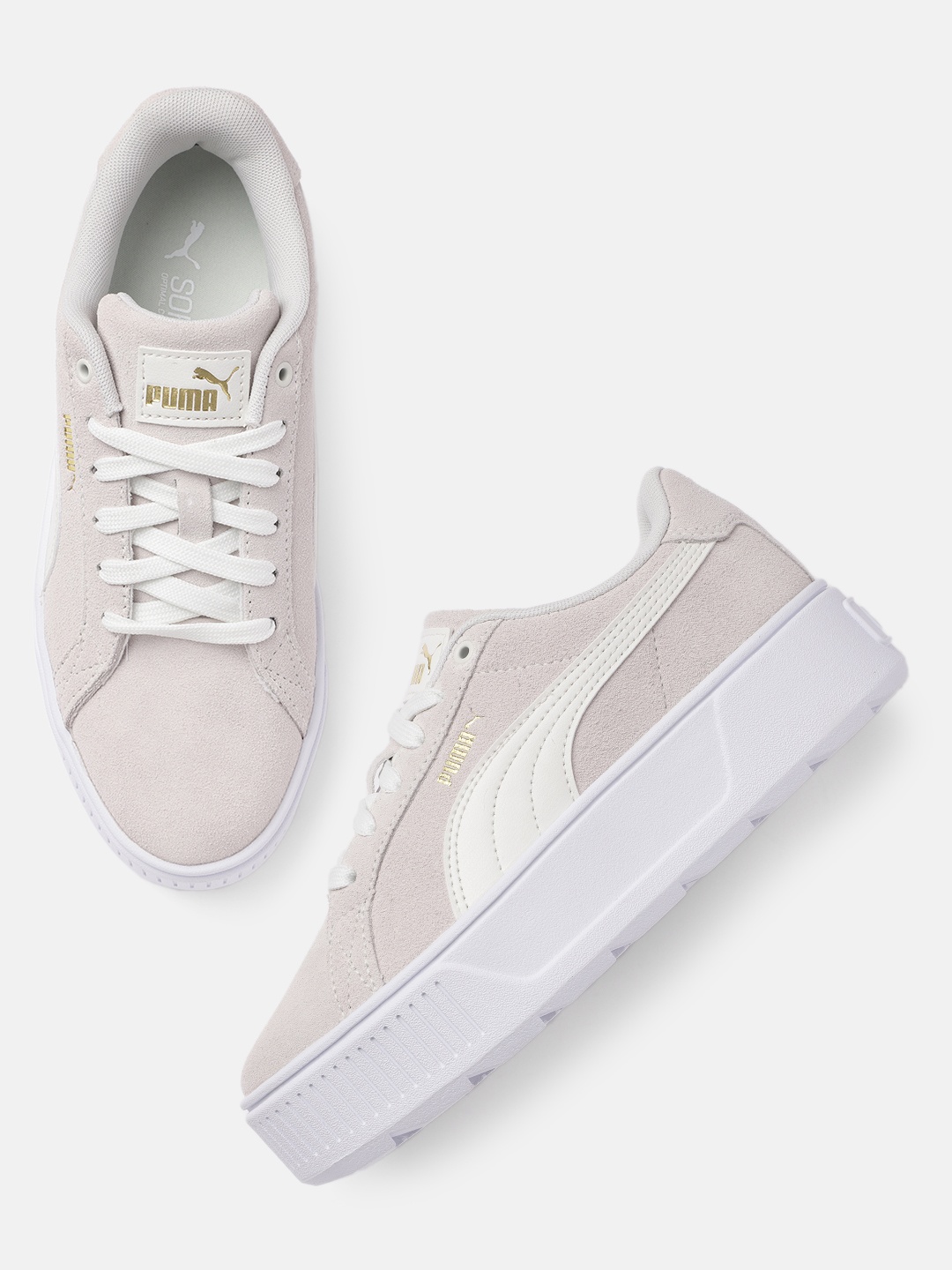 

Puma Women Grey Suede Karmen SoftFoam Sneakers