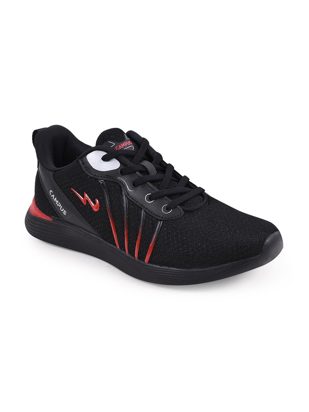 

Campus Men Black Mesh Running Shoes