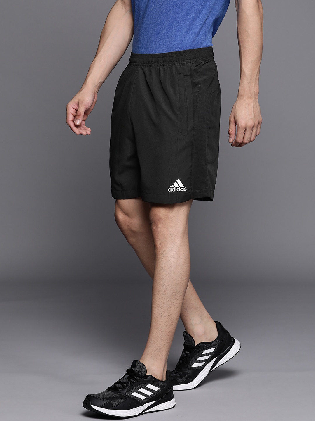 

ADIDAS Men Black Solid Designed 2 Move Ripstop Aeroready Sports Shorts