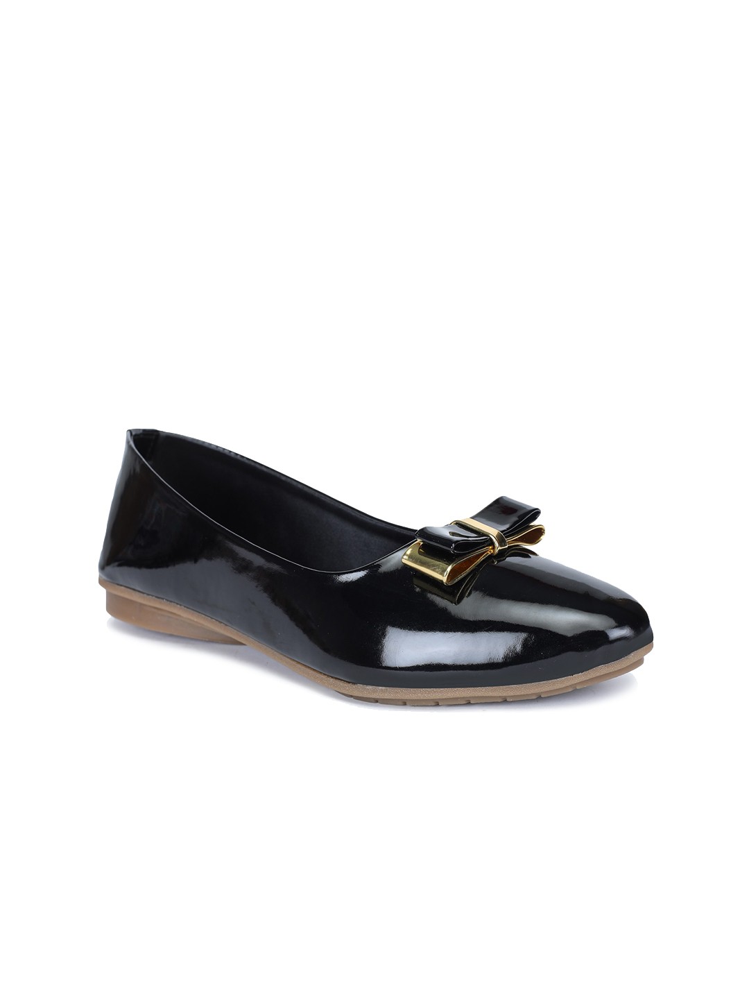 

WOMENS BERRY Women Black Ballerinas with Buckles Flats