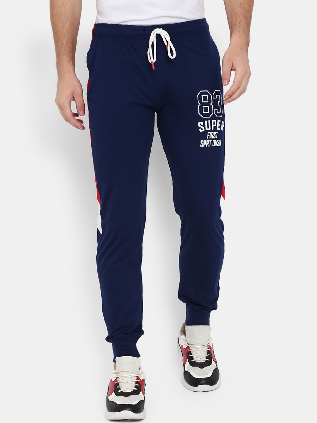 

V-Mart Men Blue Solid Cotton Joggers