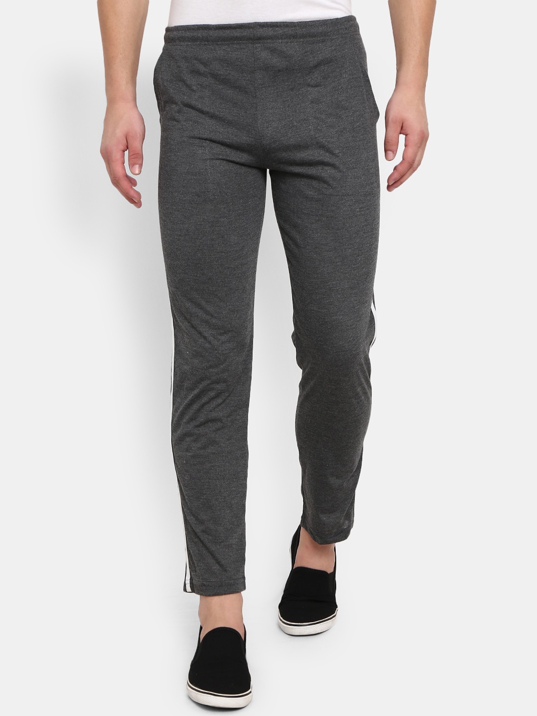 

V-Mart Men Grey Solid Track Pants