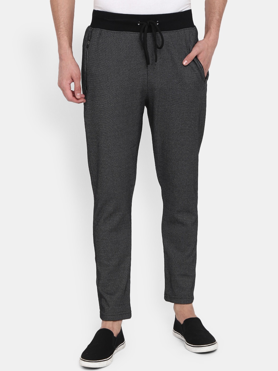 

V-Mart Men Black Solid Track Pants