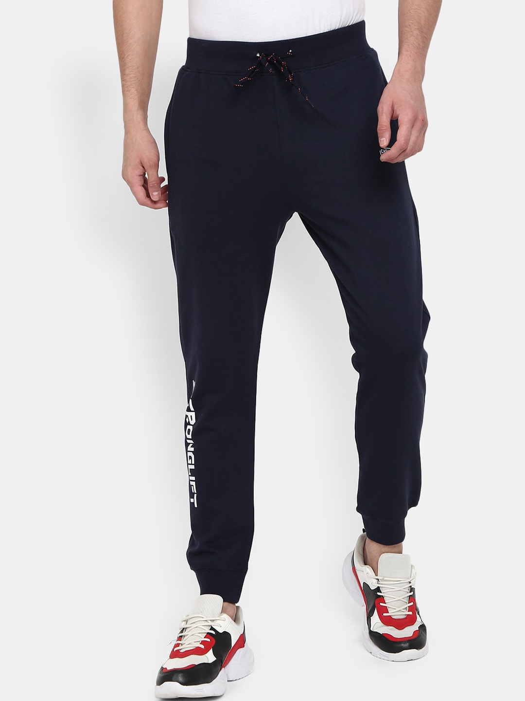 

V-Mart Men Navy Blue Solid Joggers