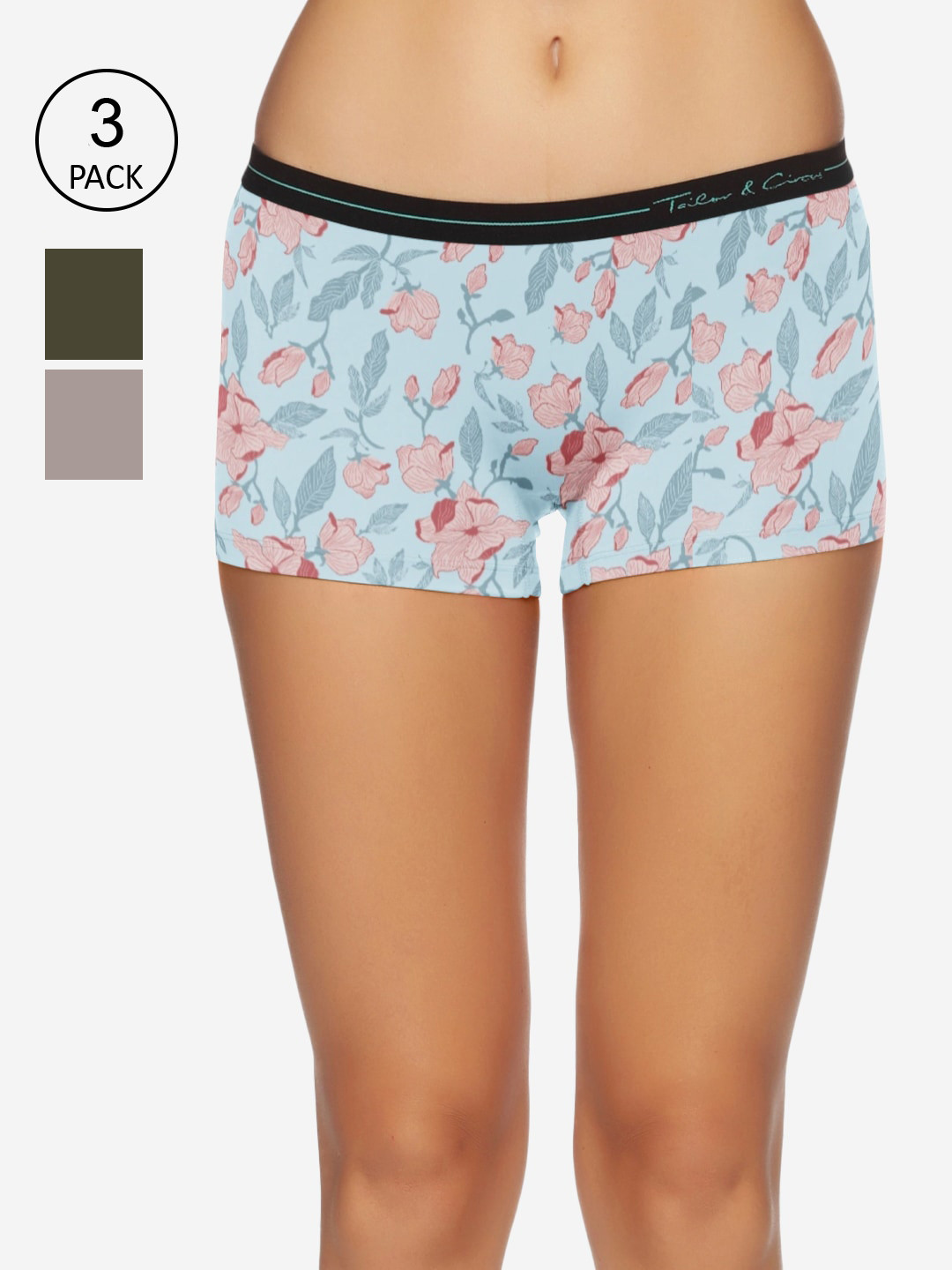 

Tailor & Circus Women Pack Of 3 Assorted Boyshorts