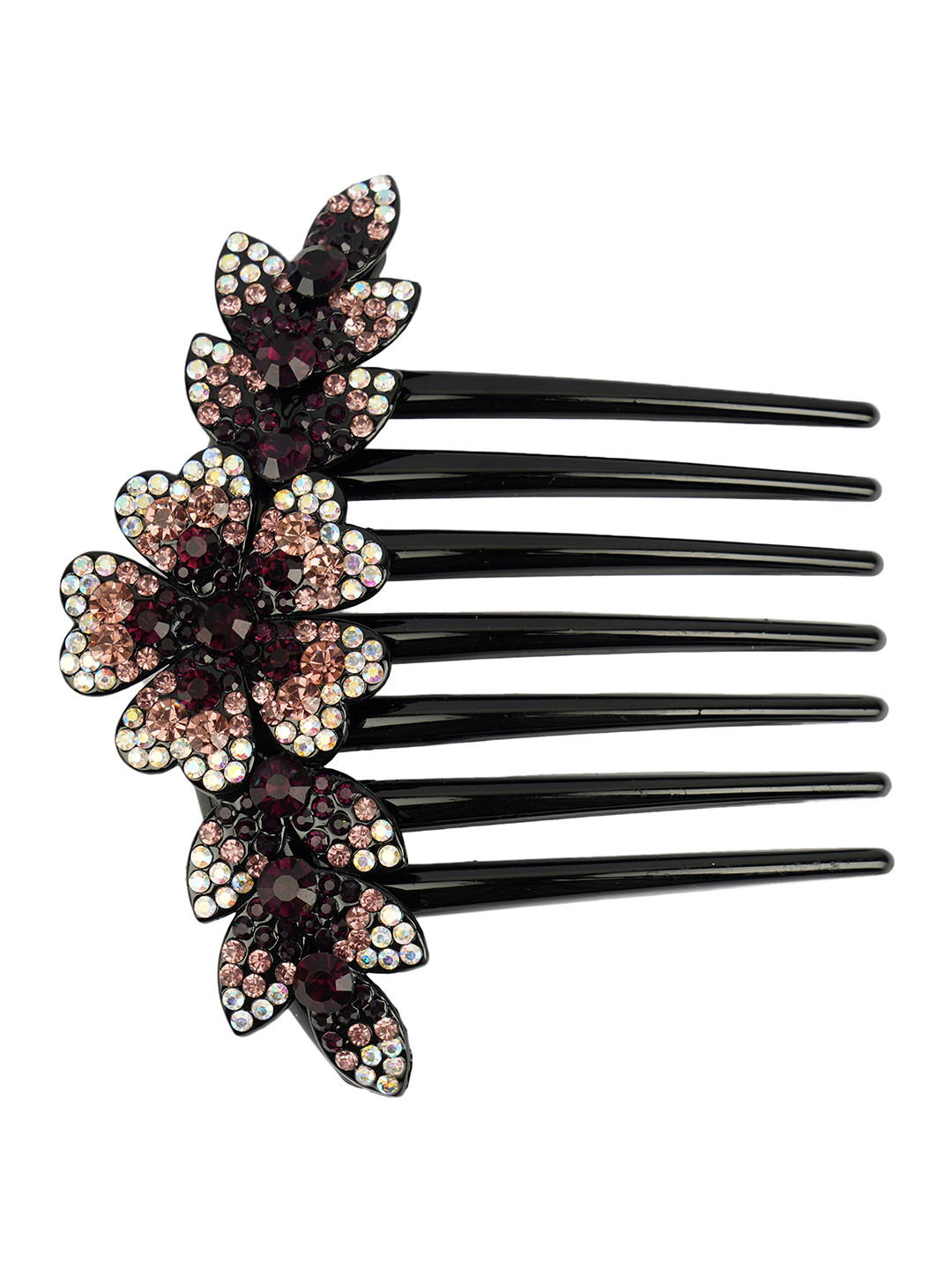 

MIZORRI Women Blue & Gold-Toned Embellished Hair Accessory Set of