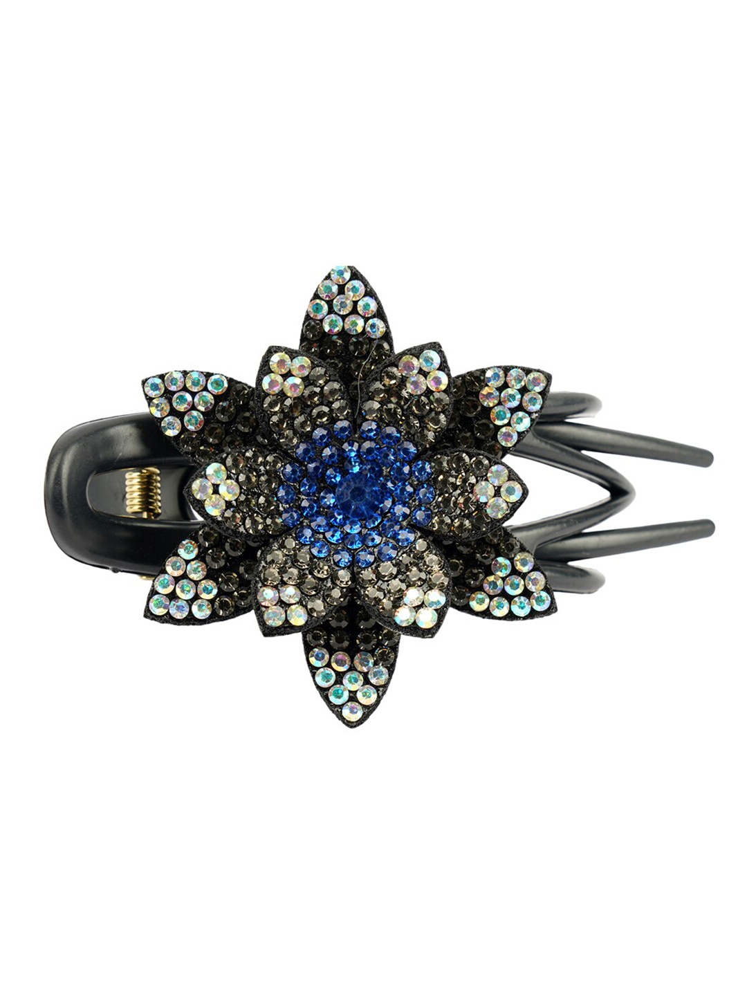 

MIZORRI Women Blue Embellished Alligator Hair Clip