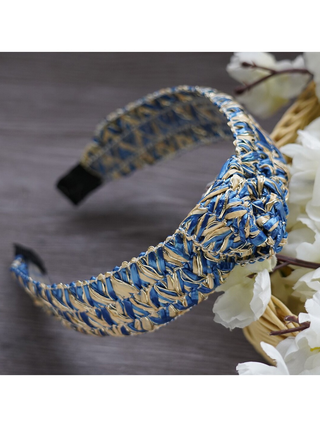 

MIZORRI Women Blue & Black Hairband