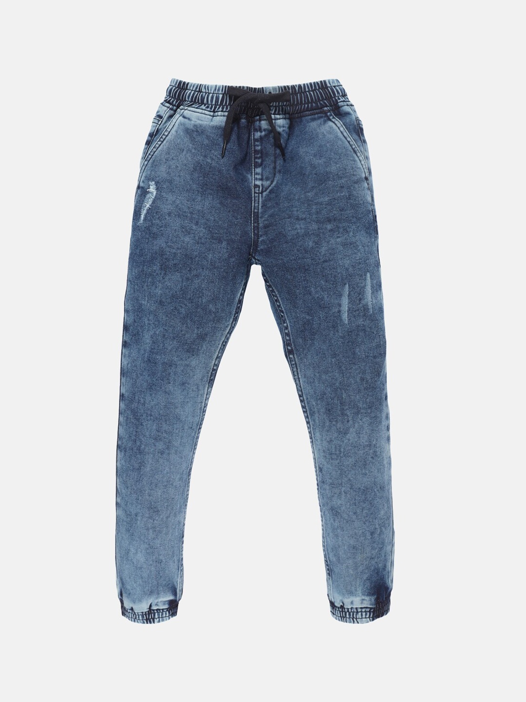 

KiddoPanti Boys Blue Jean Low Distress Heavy Fade Stretchable Jeans
