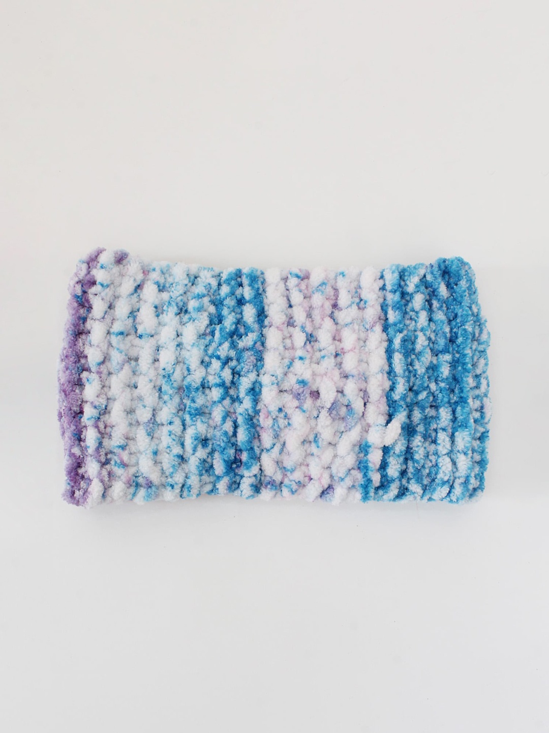 

Woonie Girls Purple & White Color-Blocked Bandana Headband