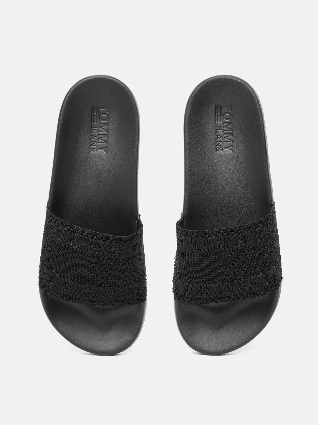 

Tommy Hilfiger Men Black Self Design Sliders