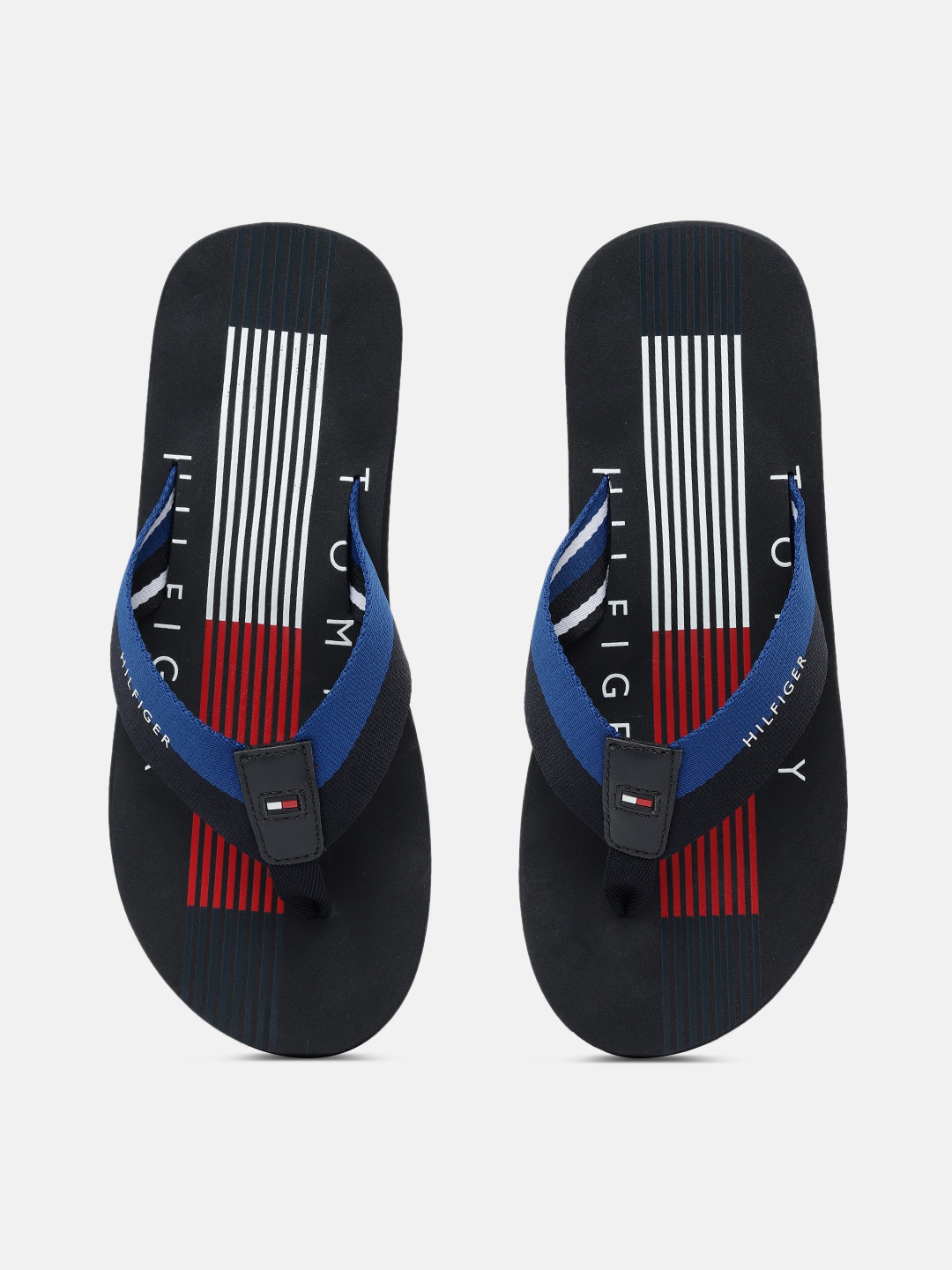 

Tommy Hilfiger Men Navy Blue Brand Logo Printed Thong Flip-Flops