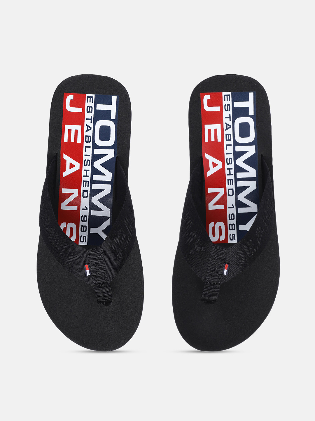 

Tommy Hilfiger Men Black Printed Thong Flip-Flops