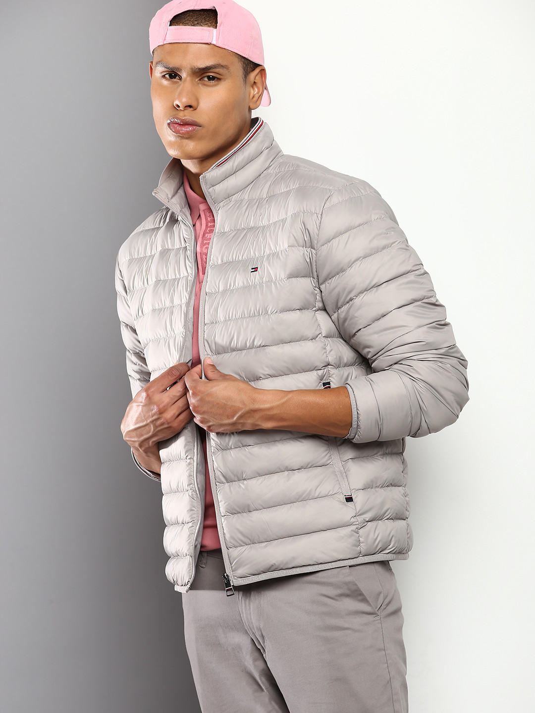 

Tommy Hilfiger Men Grey Puffer Jacket