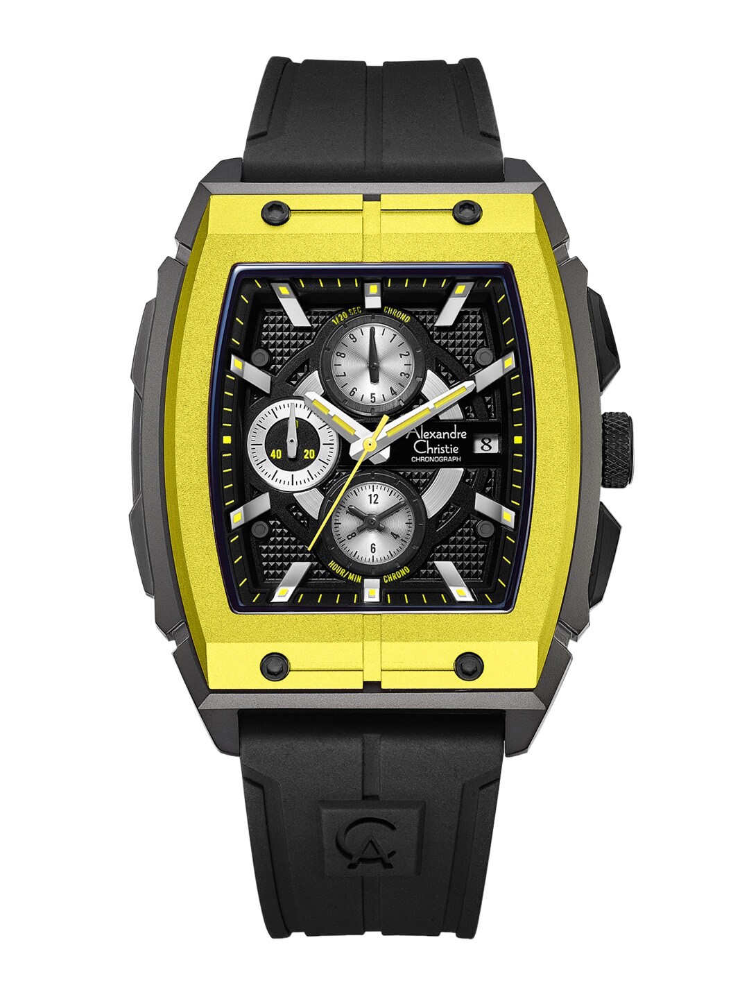 

Alexandre Christie Men Black Dial & Black Textured Straps Analogue Watch 6598MCRIPBAYL