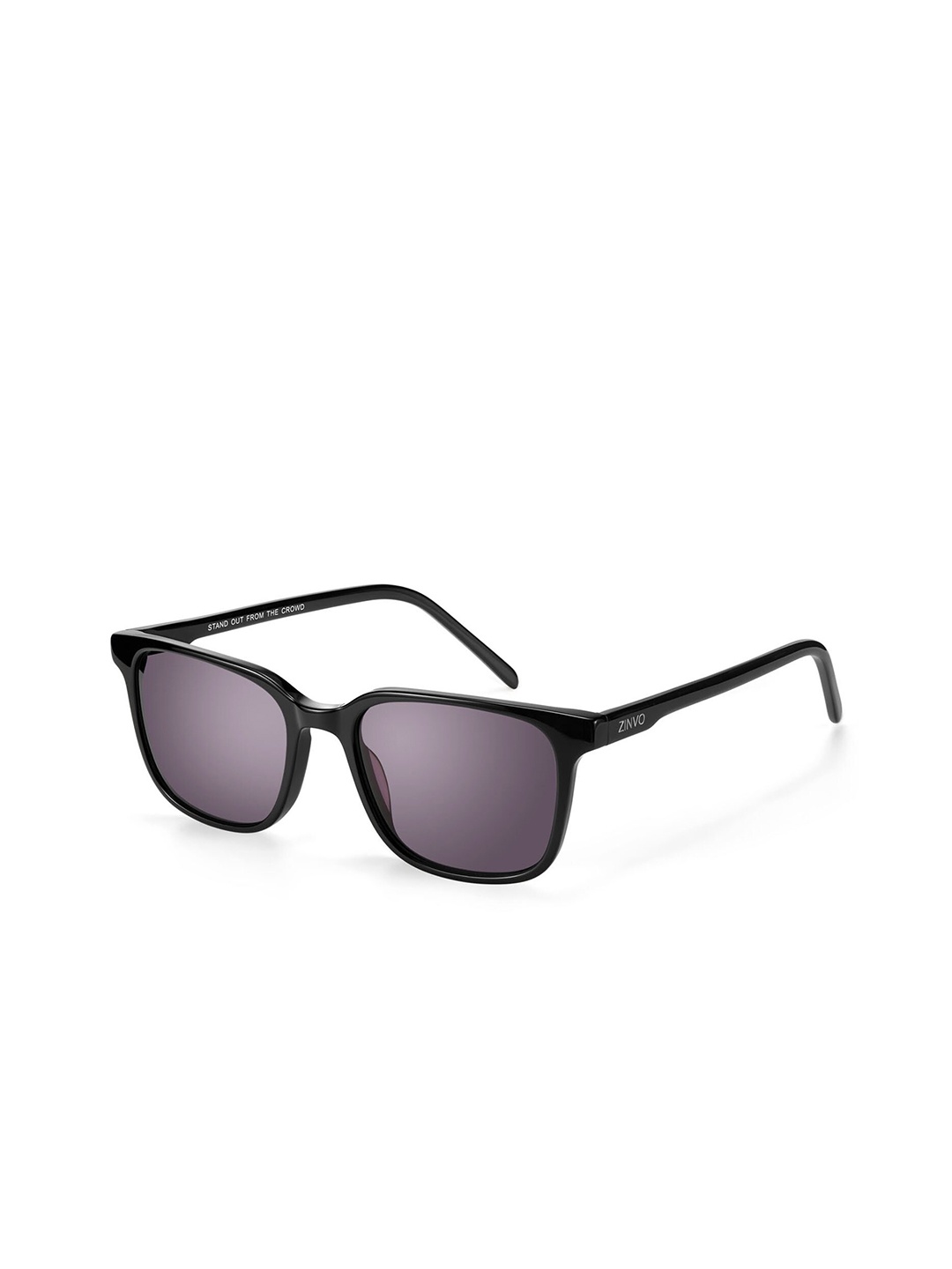

ZINVO Unisex Black Lens & Black Rectangle Sunglasses with UV Protected Lens