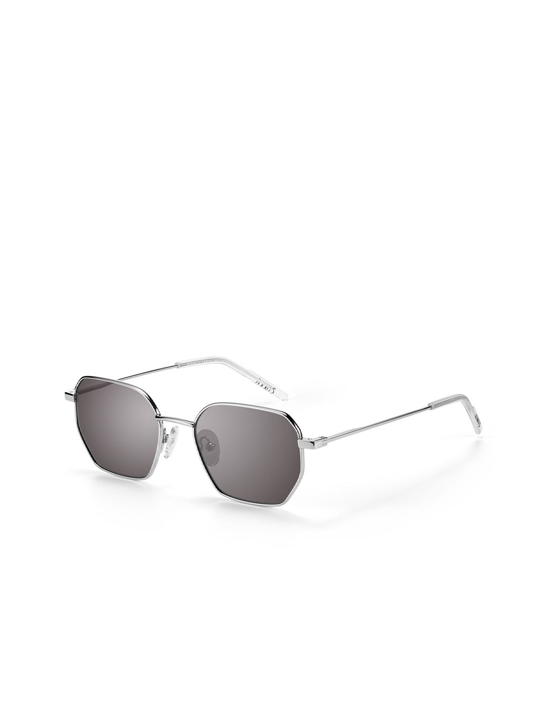 

ZINVO Unisex Grey Lens & Silver-Toned Rectangle Sunglasses with UV Protected Lens