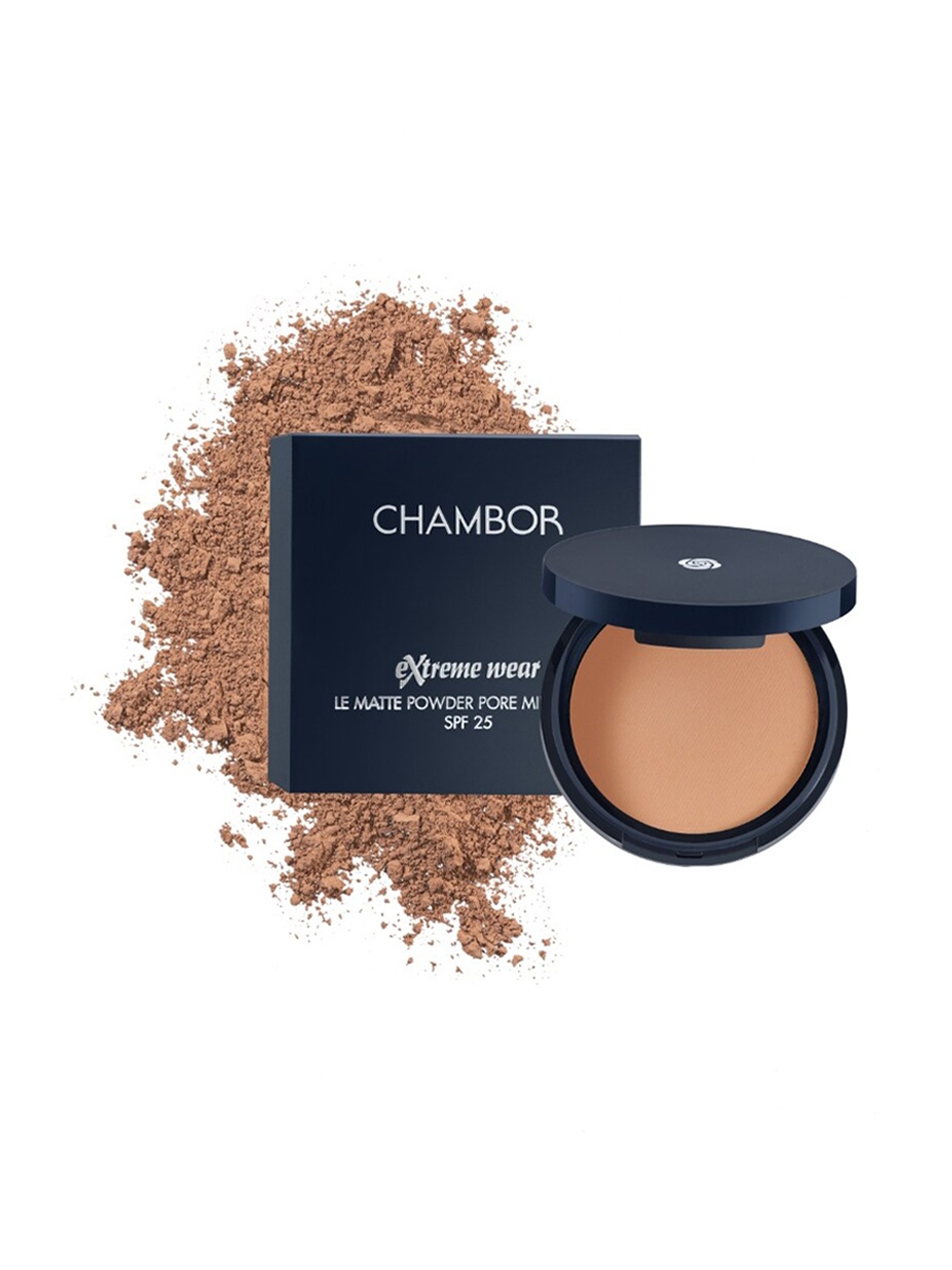 

Chambor Extreme Wear Le Matte Powder Pore Minimiser SPF 25 Compact - Ochre Medium 103, Beige