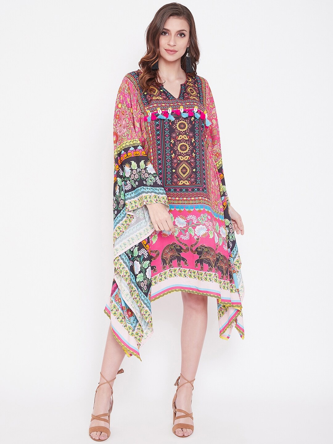 

The Kaftan Company Pink & delicacy Kaftan Midi Dress