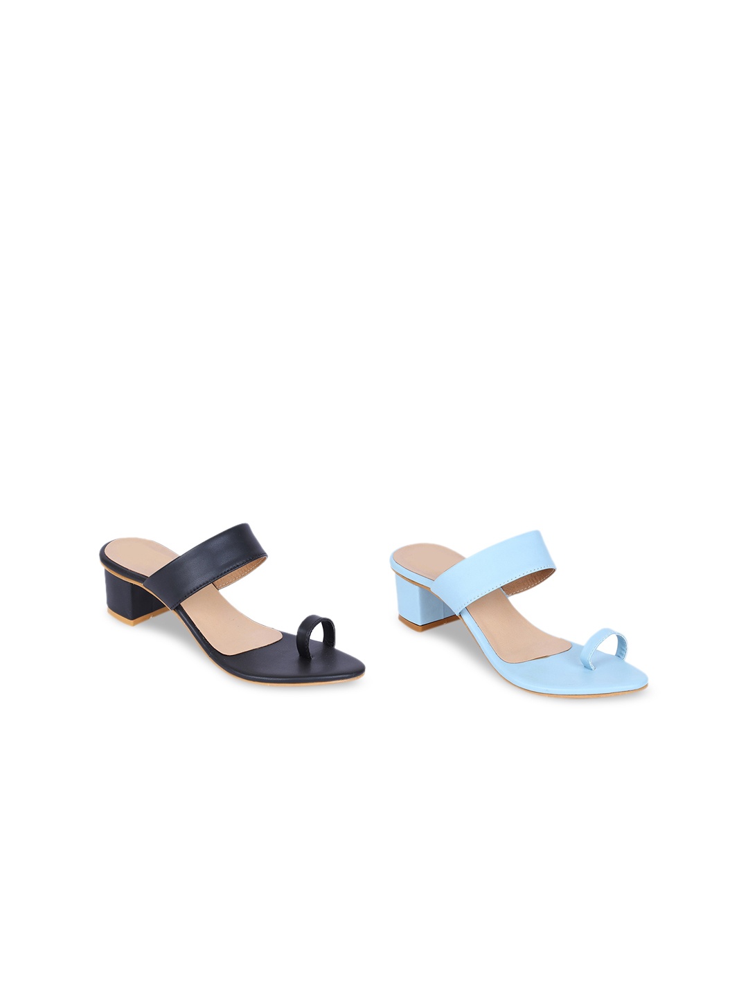 

VAYONAA Set of 2 PU Block Sandals, Multi