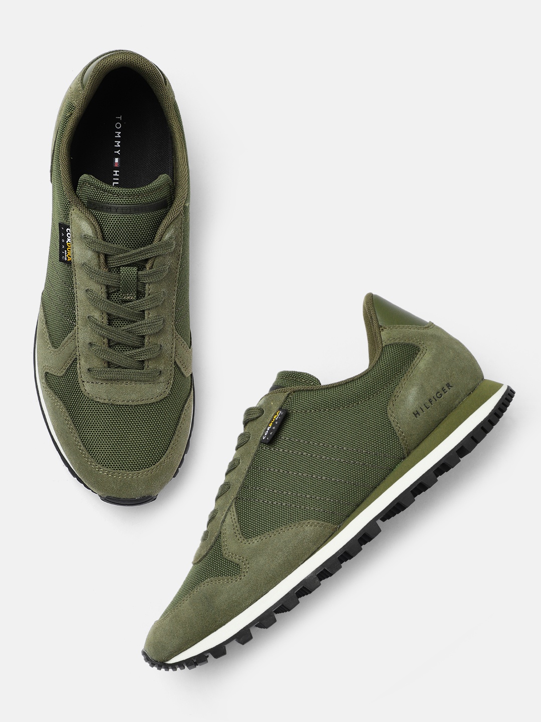 

Tommy Hilfiger Men Green Elevated Runner Cordura Mix Sneakers